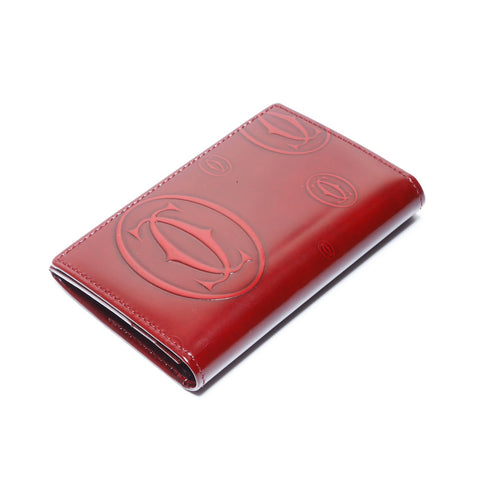 CARTIER Happy Birthday PVC Card Case PVC Red WS24275
