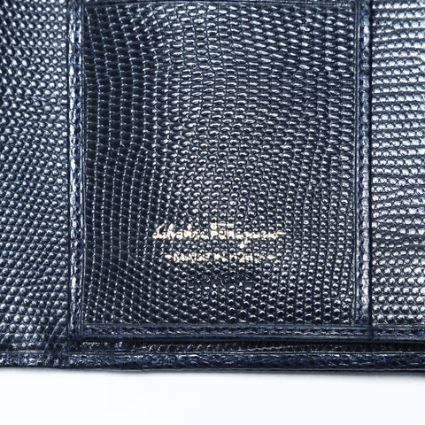 Salvatore Ferragamo Vara Leather Purse leather Navy WS24278