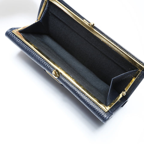 Salvatore Ferragamo Vara Leather Purse leather Navy WS24278