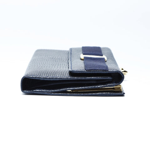 Salvatore Ferragamo Vara Leather Purse leather Navy WS24278