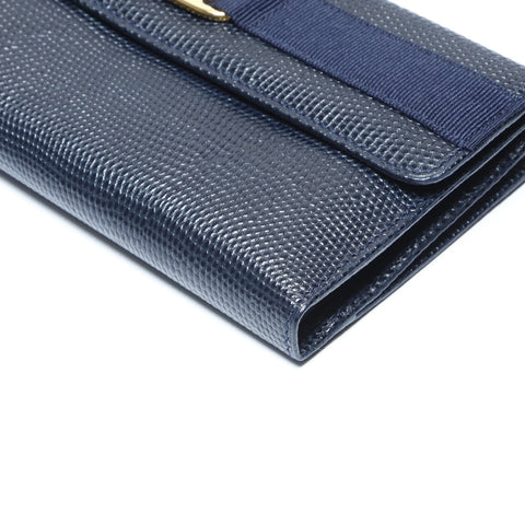 Salvatore Ferragamo Vara Leather Purse leather Navy WS24278
