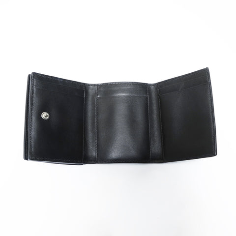 BOTTEGAVENETA Leather Compact Wallet Tri-fold wallet black WS24281