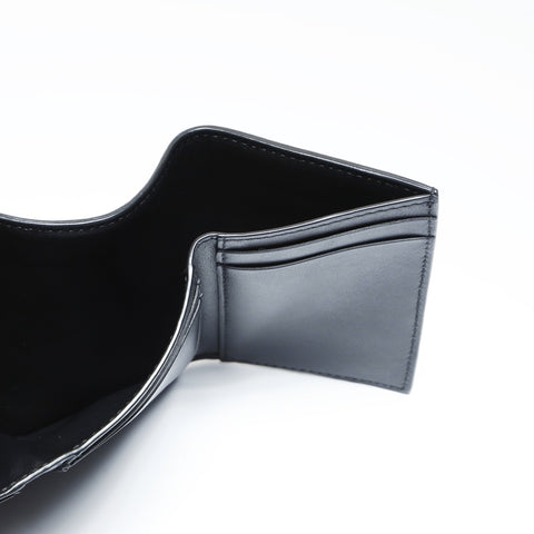 BOTTEGAVENETA Leather Compact Wallet Tri-fold wallet black WS24281