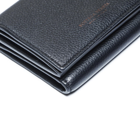 BOTTEGAVENETA Leather Compact Wallet Tri-fold wallet black WS24281