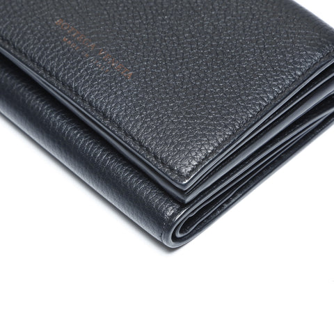 BOTTEGAVENETA Leather Compact Wallet Tri-fold wallet black WS24281