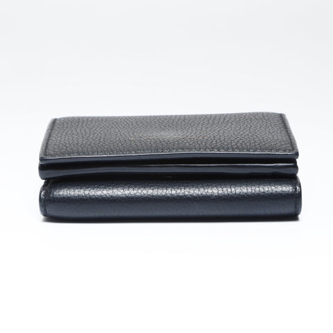 BOTTEGAVENETA Leather Compact Wallet Tri-fold wallet black WS24281