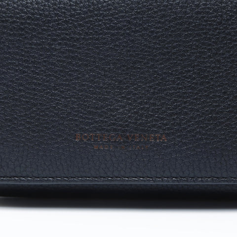 BOTTEGAVENETA Leather Compact Wallet Tri-fold wallet black WS24281