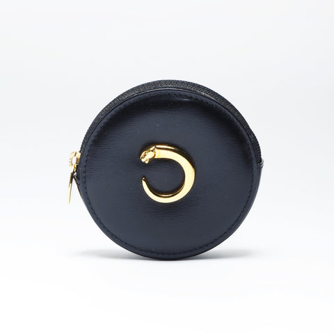 CARTIER Leather PANTHERE Coin case leather black WS24282