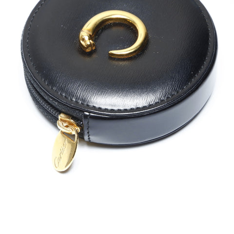 CARTIER Leather PANTHERE Coin case leather black WS24282