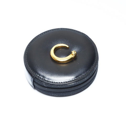 CARTIER Leather PANTHERE Coin case leather black WS24282