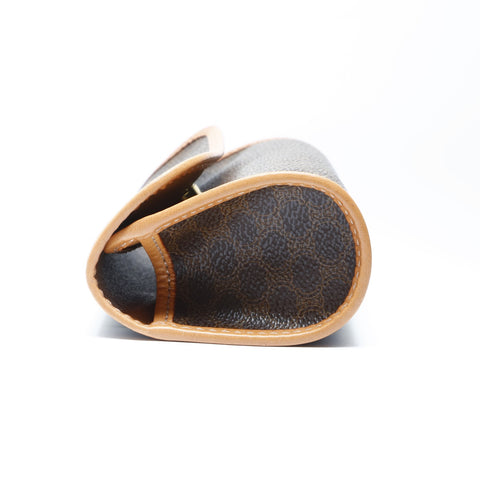 CELINE Macadam PVC Pouch PVC Brown WS24284
