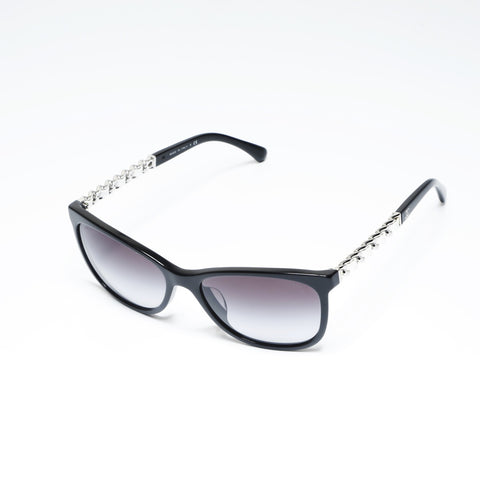 CHANEL 链条镜腿太阳镜 黑色 WS24285