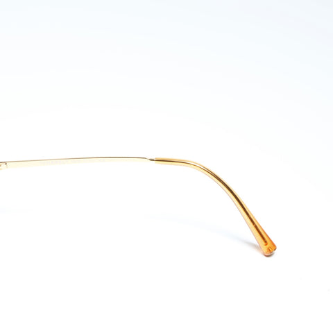 CHANEL Gradient Lens Rhinestone COCO Mark Rimless sunglasses Orange WS24286