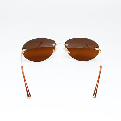 CHANEL Rimless sunglasses Brown WS24290