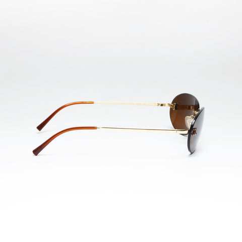 CHANEL Rimless sunglasses Brown WS24290