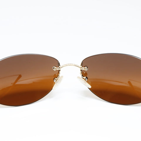 CHANEL Rimless sunglasses Brown WS24290
