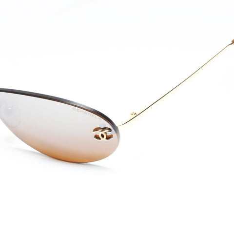 CHANEL Rimless sunglasses Brown WS24290