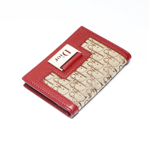 Christian Dior Canvas Trotter Street Chic Card Case Red WS24296