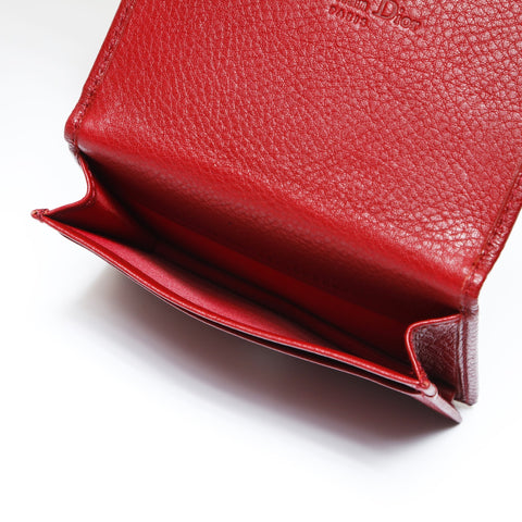 Christian Dior Canvas Trotter Street Chic Card Case Red WS24296