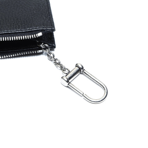 GUCCI Leather GG Marmont key charm Coin case leather black WS24299