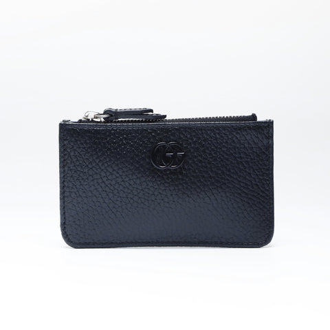 GUCCI Leather GG Marmont key charm Coin case leather black WS24299