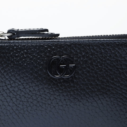 GUCCI Leather GG Marmont key charm Coin case leather black WS24299