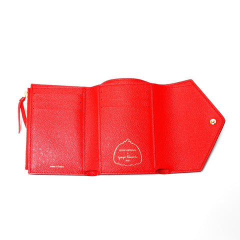 LOUIS VUITTON Yayoi Kusama LV x YK Portefeuille Victorine Painted Dot Monogram 2023 M81865 Tri-fold wallet Brown WS24300