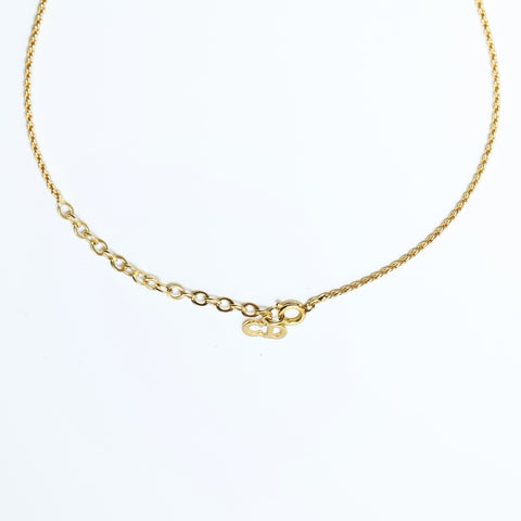 Christian Dior CD logo Necklace gold WS24304