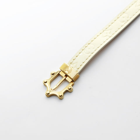 LOUIS VUITTON Patent leather Monogram 2005 triple tour Monogram Vernis bracelet bracelet yellow WS24306