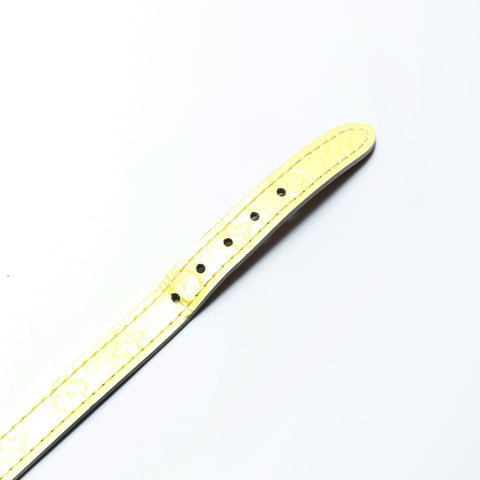 LOUIS VUITTON Patent leather Monogram 2005 triple tour Monogram Vernis bracelet bracelet yellow WS24306