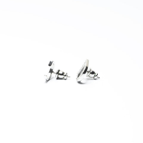 Christian Dior CD logo rhinestone Pierce Silver WS24307