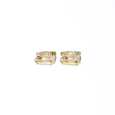 Christian Dior Logo rhinestone Earring gold WS24310