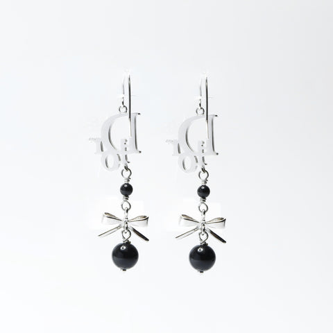 Christian Dior Logo ribbon Pierce Silver WS24313