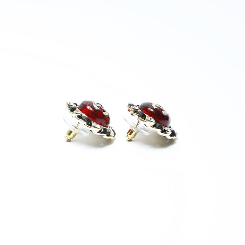 CHANEL A21A 2021 COCO Mark Round Pierce Red WS24315