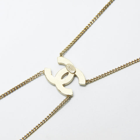 CHANEL 01C 2011 Rhinestone COCO Mark Necklace gold WS24316