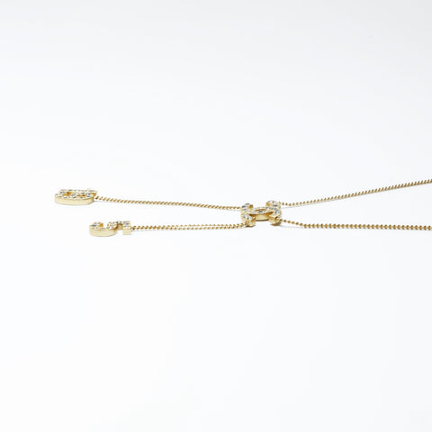 CHANEL 01C 2011 Rhinestone COCO Mark Necklace gold WS24316