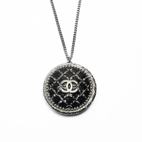 CHANEL COCO Mark Rocket Pendant 10C 2010 Necklace Silver WS24317