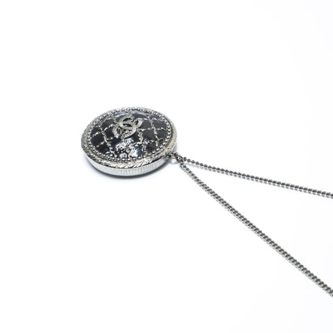 CHANEL COCO Mark Rocket Pendant 10C 2010 Necklace Silver WS24317