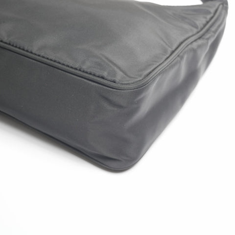 PRADA Nylon Hobo Handbag black WS24318