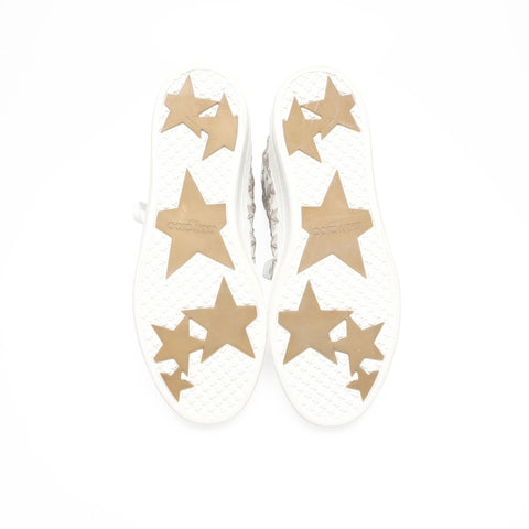 Jimmy Choo studded leather high-top star shoes, Size 34, 8.3 inches sneakers white WS24320