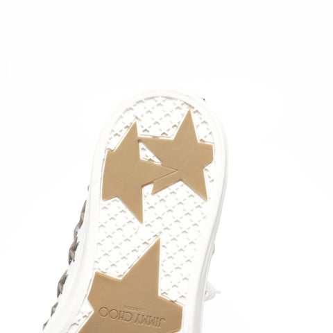 Jimmy Choo studded leather high-top star shoes, Size 34, 8.3 inches sneakers white WS24320