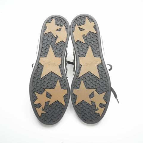 Jimmy Choo studded leather high-top star shoes, Size 34, 8.3 inches sneakers black WS24321