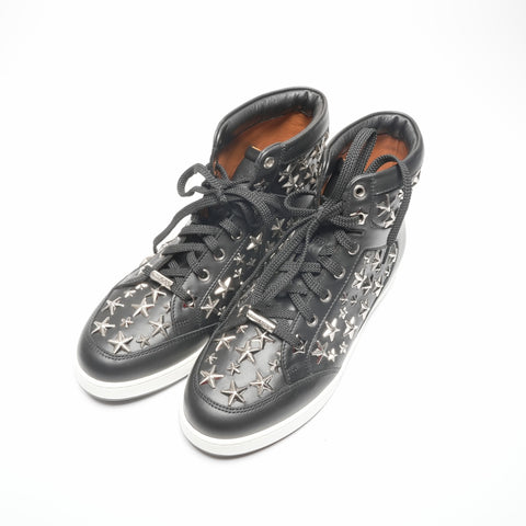 JIMMY CHOO Jimmy Choo studded leather high-top star shoes, Size 34, 8.3 inches sneakers black WS24321