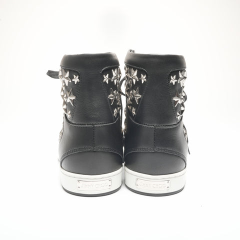 JIMMY CHOO Jimmy Choo studded leather high-top star shoes, Size 34, 8.3 inches sneakers black WS24321