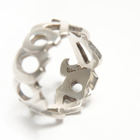 TIFFANY&Co. Love & Kiss Parma Picasso 925 #9 Ring Silver WS24322