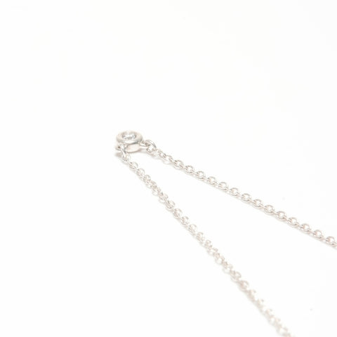 TIFFANY&Co. By the Yard 925 Diamond Necklace Silver WS24324