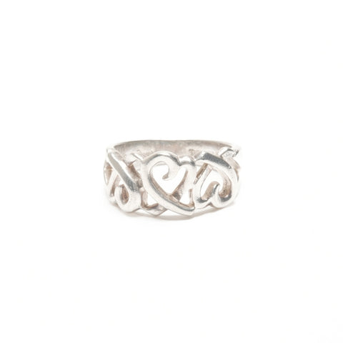 TIFFANY&Co. Triple Heart 925 #11 Ring Silver WS24326