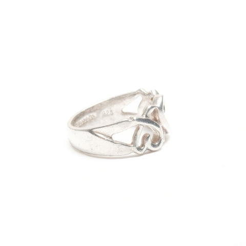 TIFFANY&Co. Triple Heart 925 #11 Ring Silver WS24326
