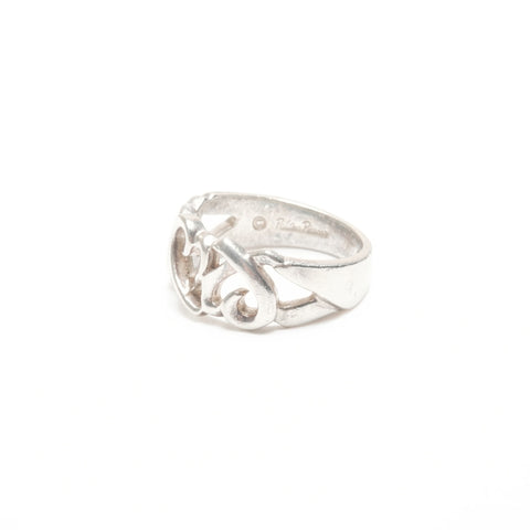 TIFFANY&Co. Triple Heart 925 #11 Ring Silver WS24326
