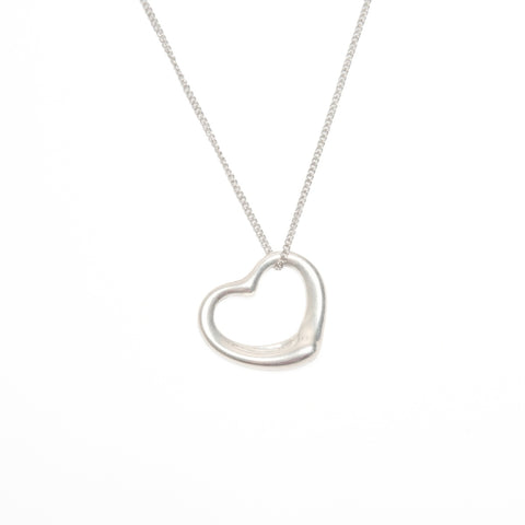 TIFFANY&Co. Open heart Necklace Silver WS24329